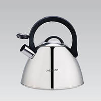 Чайник зі свистком 2,5л нержавіюча сталь+пластикова ручка сріблястий Maestro