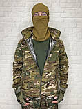 Флісова кофта з підігрівом від PowerBank та термо-підкладкою Omni Heat. Фліска військова Мультикам 48-56, фото 4