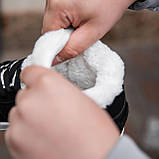 Кросівки зимові чоловічі Nike Air Jordan чорні з хутром найк аїр джердан високі замшеві повсякденні, фото 2