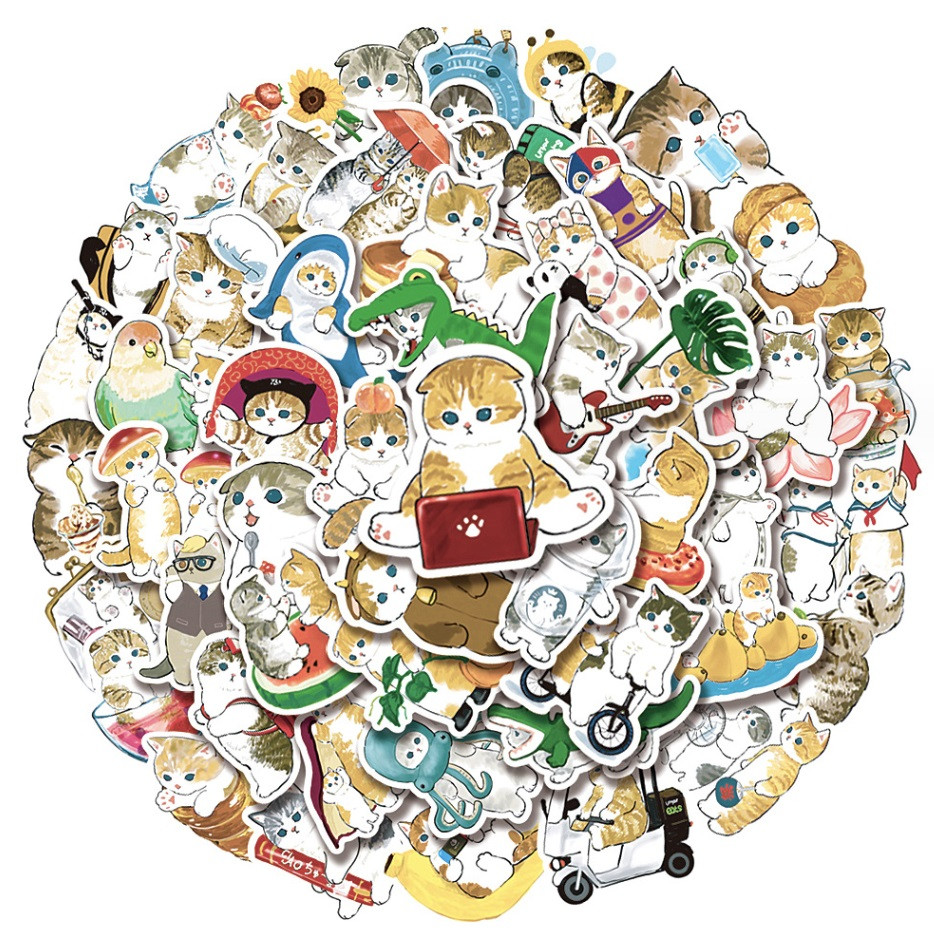 Набір винілових стікерів наліпки КОШЕНЯТА 50 шт