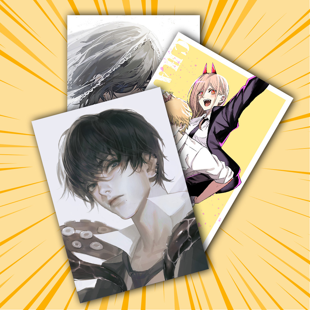 Набір листівок 10 штук А6 Аніме Chainsaw man