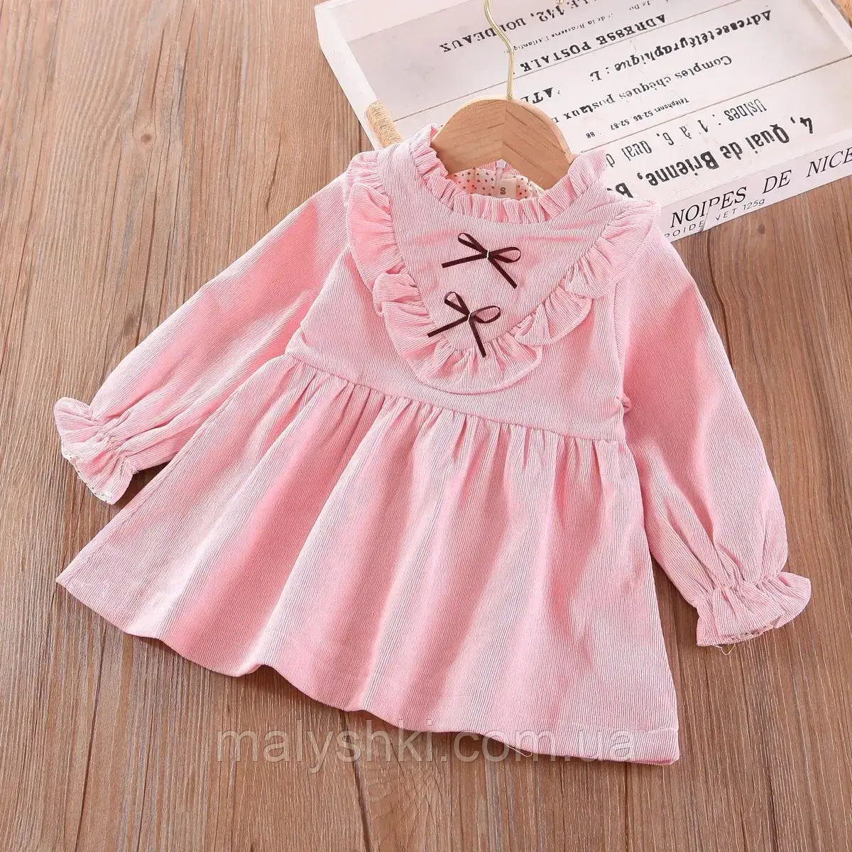 Дитяча вельветова сукня для дівчинки розмір 86, фото 1