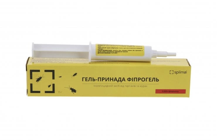 Шприц гель від мурах і тарганів 15 г ФІПРОГЕЛЬ червоний SPIIMAY Fiprogel, фото 1