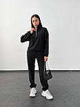 Флісовий спортивний костюм з вільною кофтою та штанами на манжетах (р. 42-48) 4052033, фото 2
