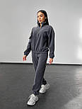 Флісовий спортивний костюм з вільною кофтою та штанами на манжетах (р. 42-48) 4052033, фото 4