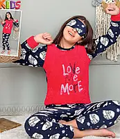 Пижама теплая для девочки флис Love 10-16 лет