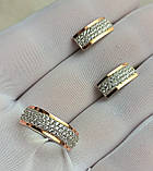 Срібний набір із золотом усипка каміння, фото 5