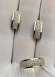 Срібний набір із золотом усипка каміння, фото 8