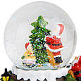 Новорічна снігова куля з підсвічуванням "Новорічна феєрія" працює від батарейок 13*13*18 см, фото 3
