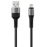 Кабель USB - micro USB BRAID 1 метр 2.4A GB-AM160BK (00732) Black «D-s»