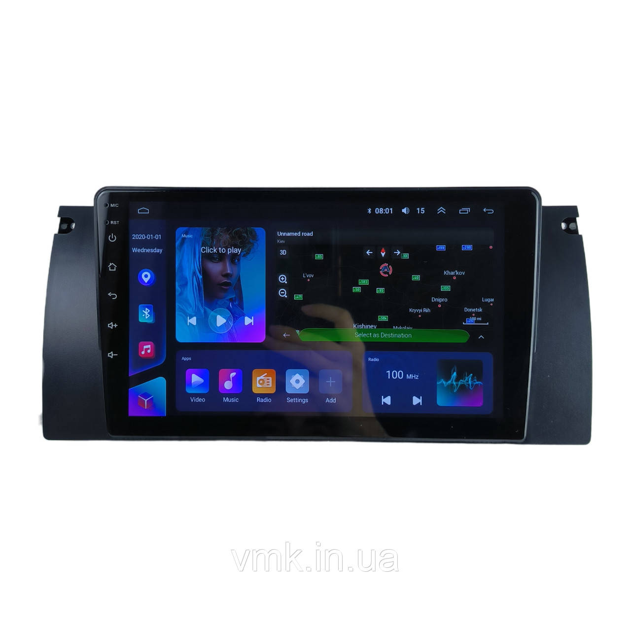 Андроїд Магнітола BMW 5 Series E39 X5 e53 1996-2006 4core Base Android 13, Platform JAC