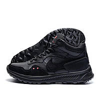 Мужские зимние кожаные кроссовки Nike Venture Runner Black BEISHOP