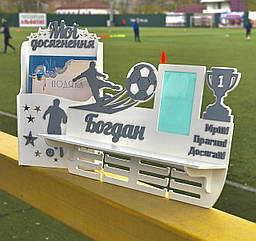 Набір Медальниця + Дипломниця. Тримач для медалей футбол. Медальница футболісту. Холдер футбол