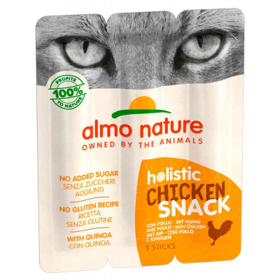 Ласощі для котів Almo Nature (Альмо Натюр) Holistic Snack Chicken палички з куркою 15 г
