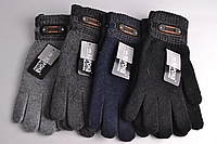 Перчатки мужские тёплые с шерстью и кашемиром КОРОНА 8173k Черный