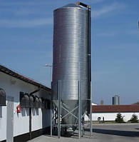 Бункер для хранения кормов, комбикормов из оцинкованного метала вместимостью 6 тонн 9.4 м3