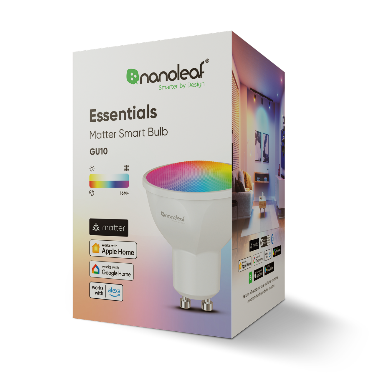 Розумна лампа Nanoleaf Essentials Smart GU10, 5 Вт, Apple Homekit, Matter, фото 1