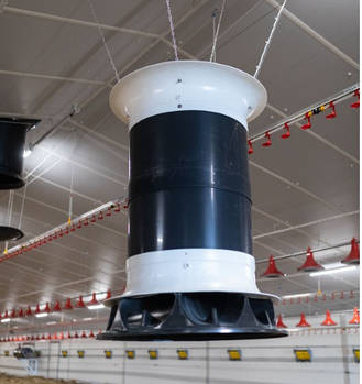 Вентилятор циркуляційний, промисловий, вентиляція пташників, ферм D = 630 mm N/5-5/38,5/230V Зефір