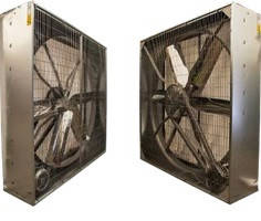 Розгінний вентилятор промисловий, вентиляція пташників, ферм 140x140, 380V, 3-фазний