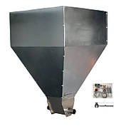 Приймальний бункер для сипучих кормів, хопер, контейнер для завантаження сипучих матеріалів лінії годування 110 л, фото 2