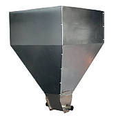 Приймальний бункер для сипучих кормів, хопер, контейнер для завантаження сипучих матеріалів лінії годування 110 л, фото 3