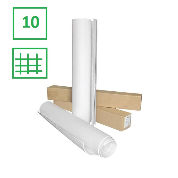 Блок паперу для фліпчарту, 64х90 мм, 10 аркушів, клітинка в картонній упаковці