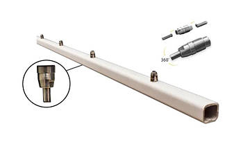 Труба лінії поїння нж сталь Lubing 22x22mm 18 ніпелів обладнання та запчастини для птахофабрик