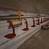 Труба лінії поїння нж сталь Lubing 22x22mm 18 ніпелів обладнання та запчастини для птахофабрик, фото 3