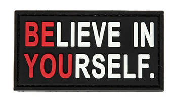 Нашивка GFC Believe in yourself PVC - Чорна