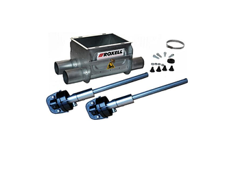 Здвоєний піддон оцинкований для труби 90 мм у зібраному вигляді. ROXELL: 03202637 кормороздача для птиці