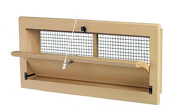 Приточна кватирка, приточний клапан, Р 650х275мм, пр-сть 1500 м3/год, нормально відкритий