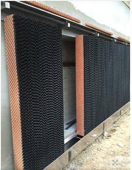 Панель випарного охолодження паперова Pad Cooling 150*600*2000 мм із чорним захистом