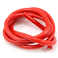 Провод силиконовый 8 AWG - 8,3 кв.мм (1650x0.08) 1м Красный