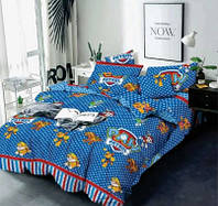 Двуспальный детский комплект постельного белья из ткани Бязь Голд "Патруль новый"