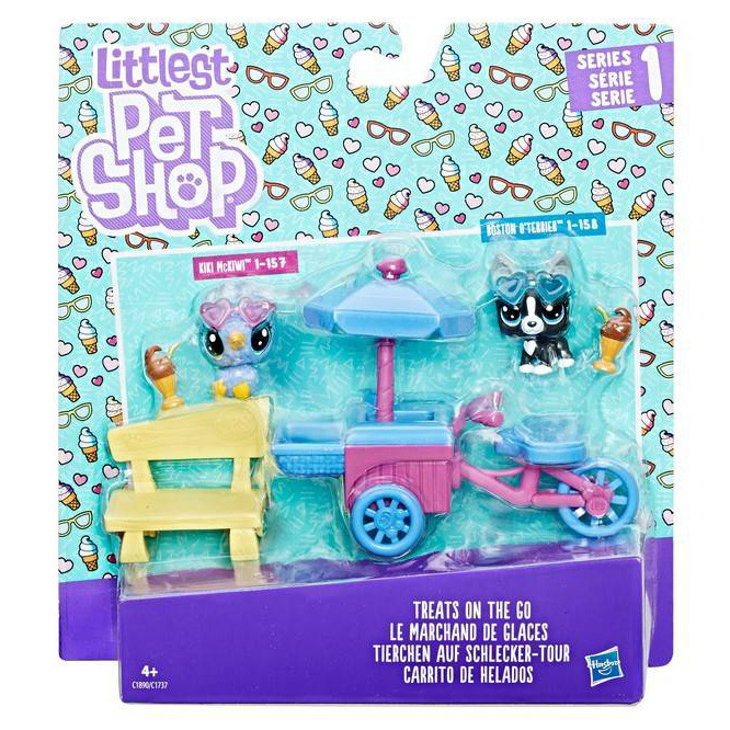Littlest Pet Shop Series 1 Adorable Adventures Boston O'Terrier Pet  ЛПС Пет Шоп собачка морозиво