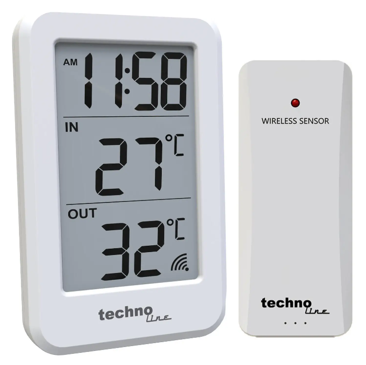 Термометр Температурна Станція Термометр-годинник Термометр Technoline WS9172 White (WS9172) Німеччина