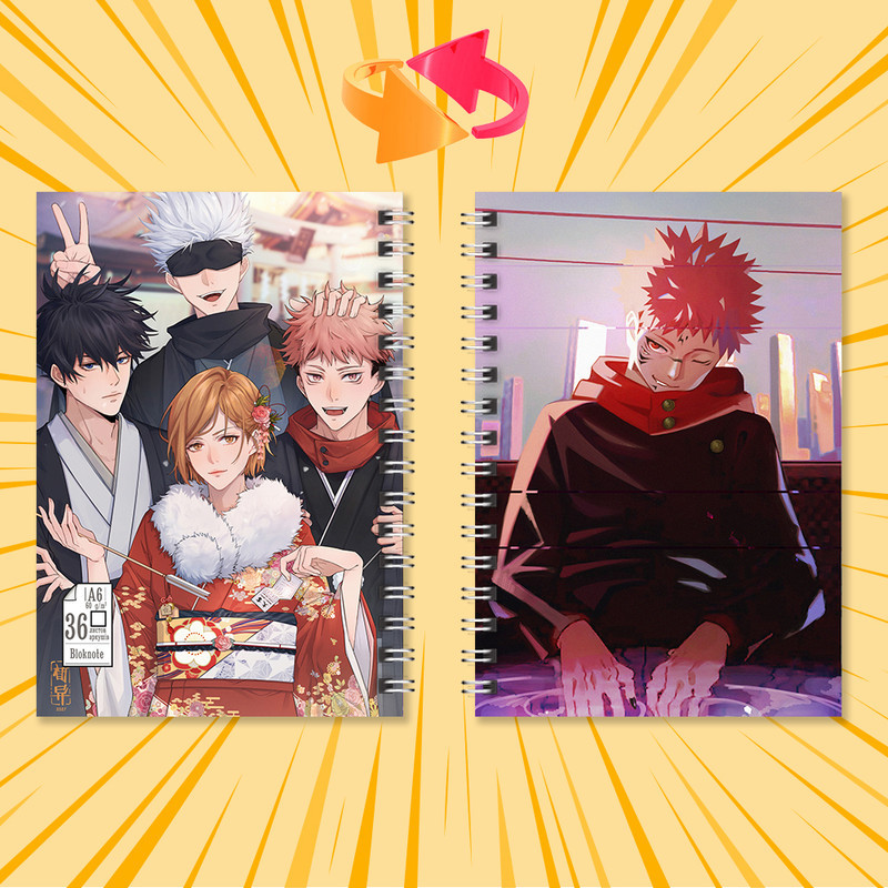 Блокнот на пружині 36 чистих аркушів Jujutsu Kaisen 02