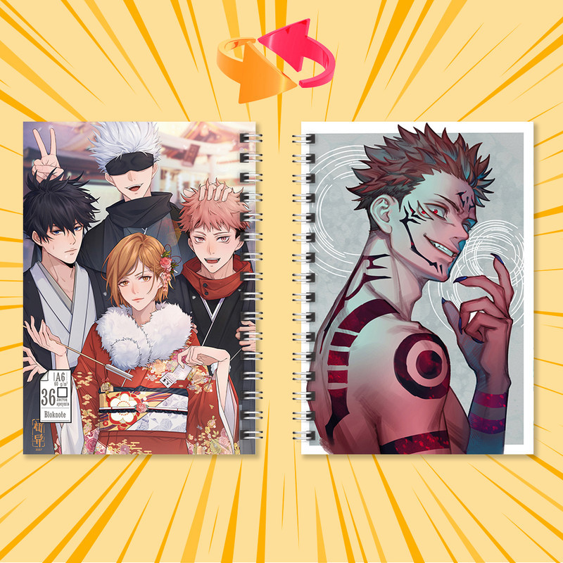 Блокнот на пружині 36 чистих аркушів Jujutsu Kaisen 14