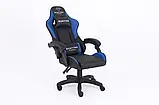 Комп‘ютерне крісло з карбоновими вставками CARBON Quattro Gaming ЧОРНО-СИНЄ Відмінна якість! НОВИНКА!, фото 5