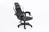 Комп‘ютерне крісло з карбоновими вставками CARBON Quattro Gaming ЧОРНО-БІЛЕ Відмінна якість! НОВИНКА!, фото 5