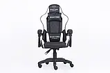 Комп‘ютерне крісло з карбоновими вставками CARBON Quattro Gaming ЧОРНО-БІЛЕ Відмінна якість! НОВИНКА!, фото 2