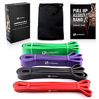 Резиновые петли для фитнеса UPowex Power Bands 4 шт 7-56кг + чехол (up1230)