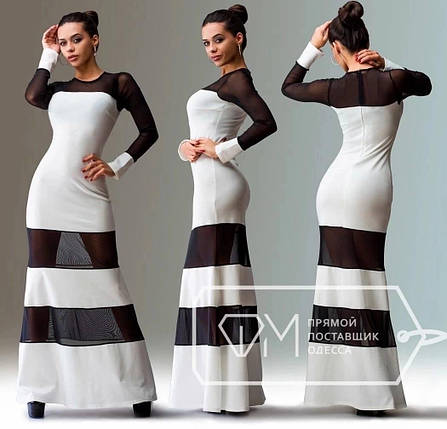 Довга сукня з сіткою р.42,44, фото 3