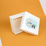 Коробка на Новий рік Дитяча 20*20*10 см Подарункова Коробка "Гостинці від Зайчика", фото 4