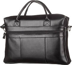 Сумка чоловіча SHVIGEL зі шкіри 15212 Чорна, Чорний