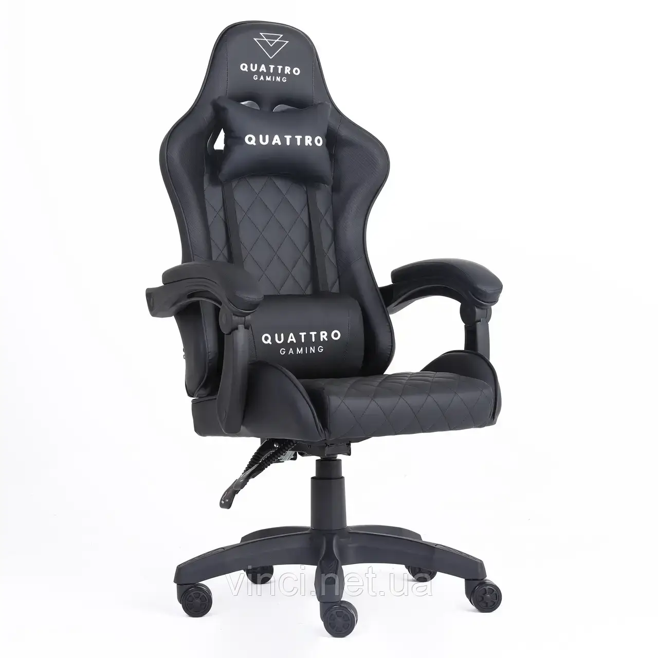 Комп‘ютерне крісло з карбоновими вставками CARBON Quattro Gaming ЧОРНЕ Відмінна якість! НОВИНКА!