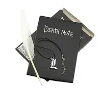 Блокнот Тетрадь смерти с ручкой Пером аниме death note Anime Кулон L в Подарок