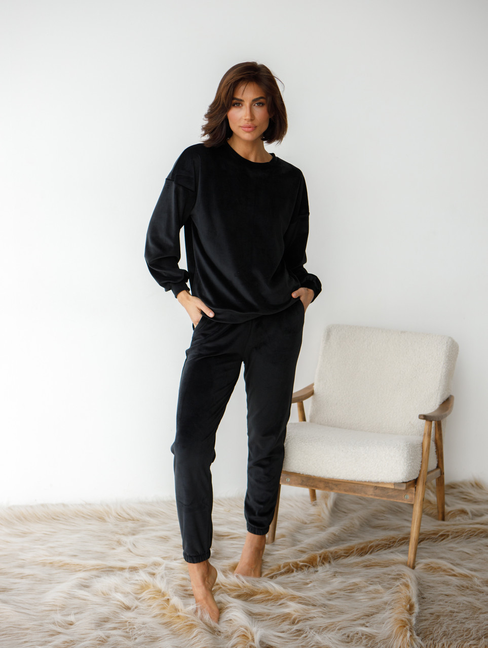 Домашній костюм кофта+штани 0332/333 Barwa Garments