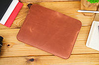 Кожаный чехол для iPad с держателем для Apple Pencil, натуральная Винтажная кожа, цвет Коньяк