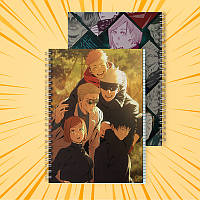 Зошит 48 арк. на пружині у клітинку Jujutsu Kaisen 005